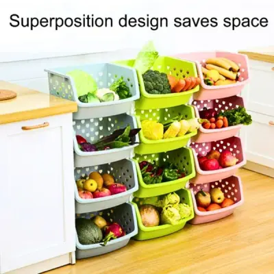 4 layer Storage Basket Multifunctional High Capacity Vegatable Rack 3