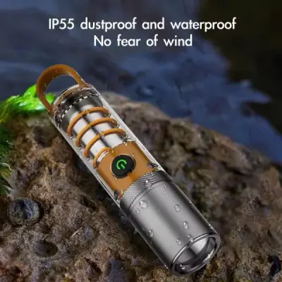 LED Strong Light Flashlight Torch Outdoor Multi Function Emergency Rescue Camping Light USB Chargeable Waterproof Night Lamp 7