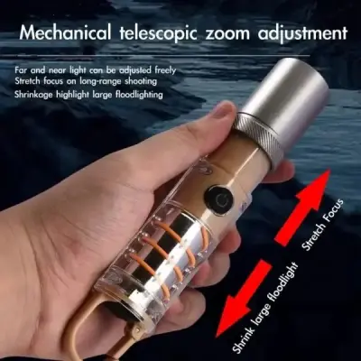 LED Strong Light Flashlight Torch Outdoor Multi Function Emergency Rescue Camping Light USB Chargeable Waterproof Night Lamp 3