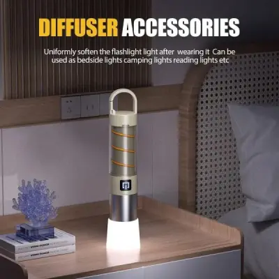 LED Strong Light Flashlight Torch Outdoor Multi Function Emergency Rescue Camping Light USB Chargeable Waterproof Night Lamp 2