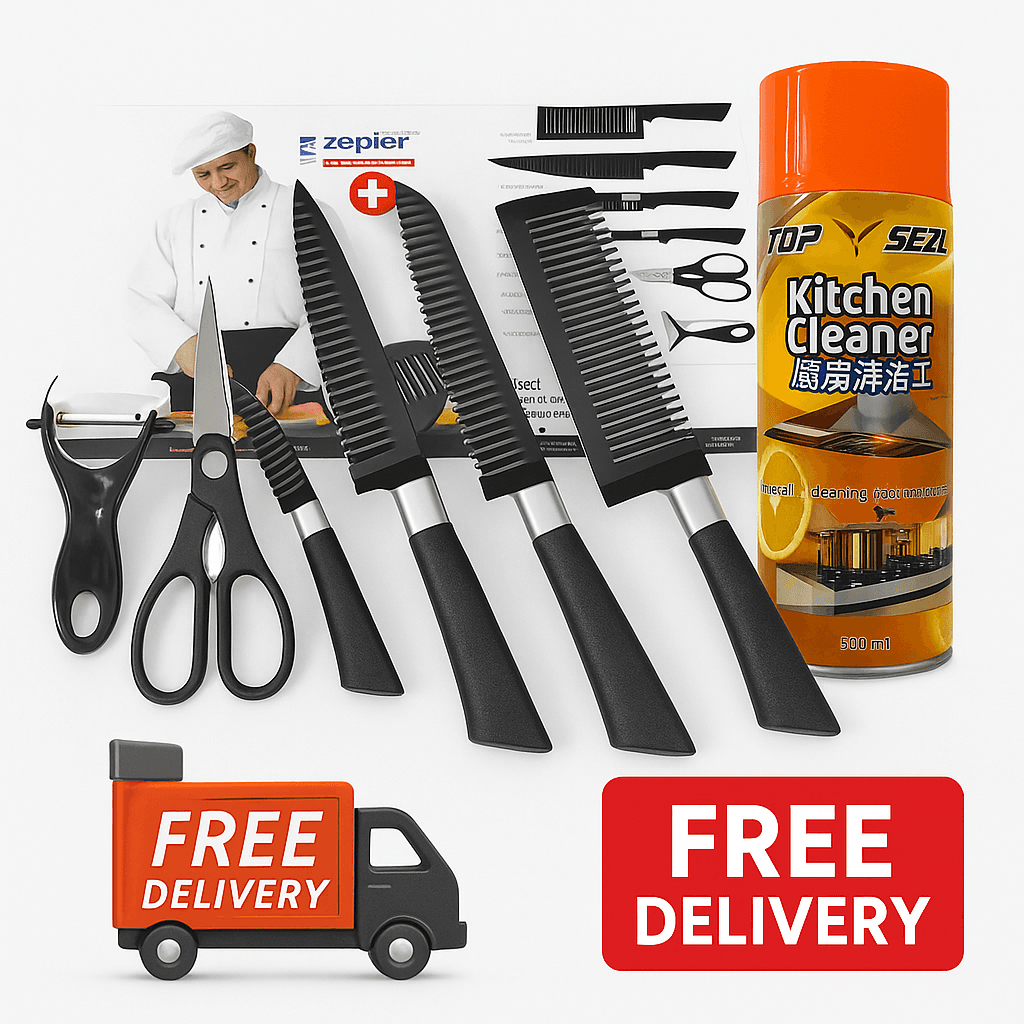 Knife Set + Kitchen Cleaner